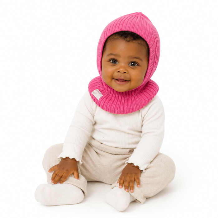 Cagoule bebe rose