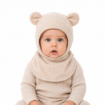 Cagoule beige Ourson
