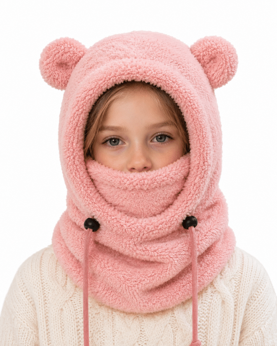 Cagoule fille rose