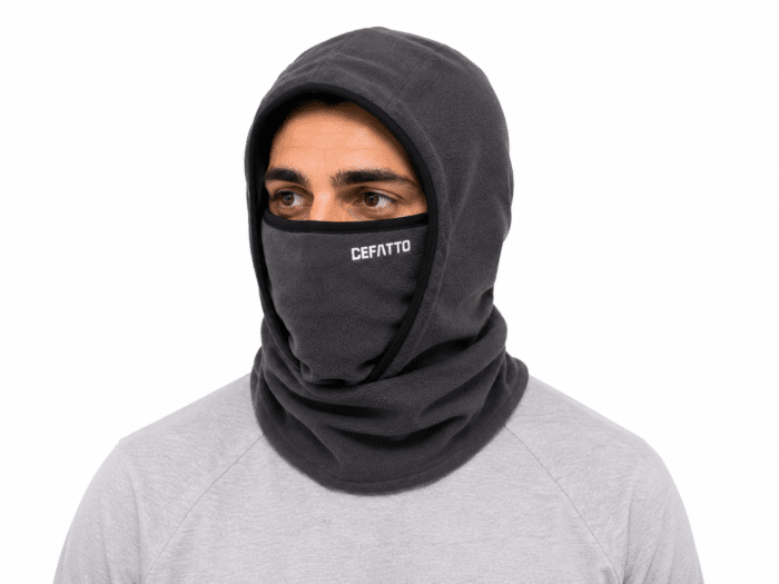 Cagoule polaire gris fonce