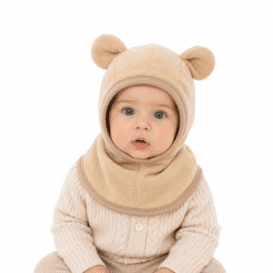 Cagoule Bébé Ourson Camel