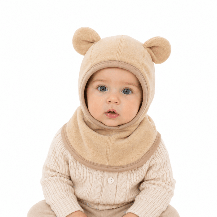 Cagoule Bébé Ourson Camel