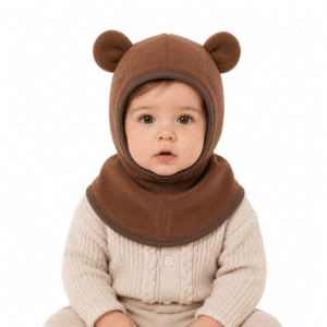Cagoule Bébé Ourson Marron