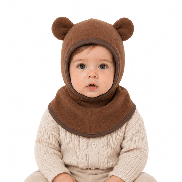 Cagoule Bébé Ourson Marron