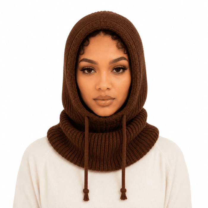 cagoule marron face