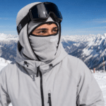 cagoule polaire gris clair