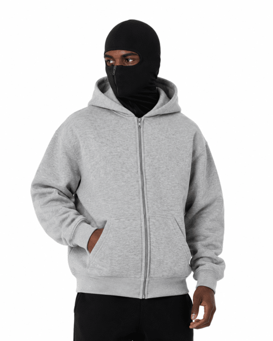 cagoule pull gris