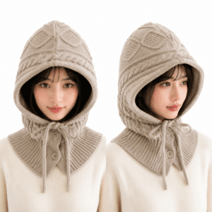 Cagoule Tricot Beige