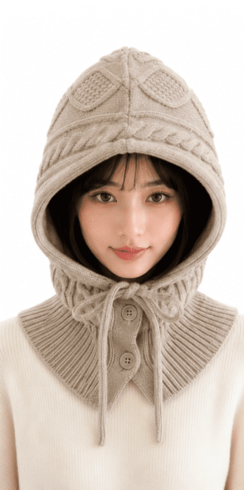 Cagoule Tricot Beige