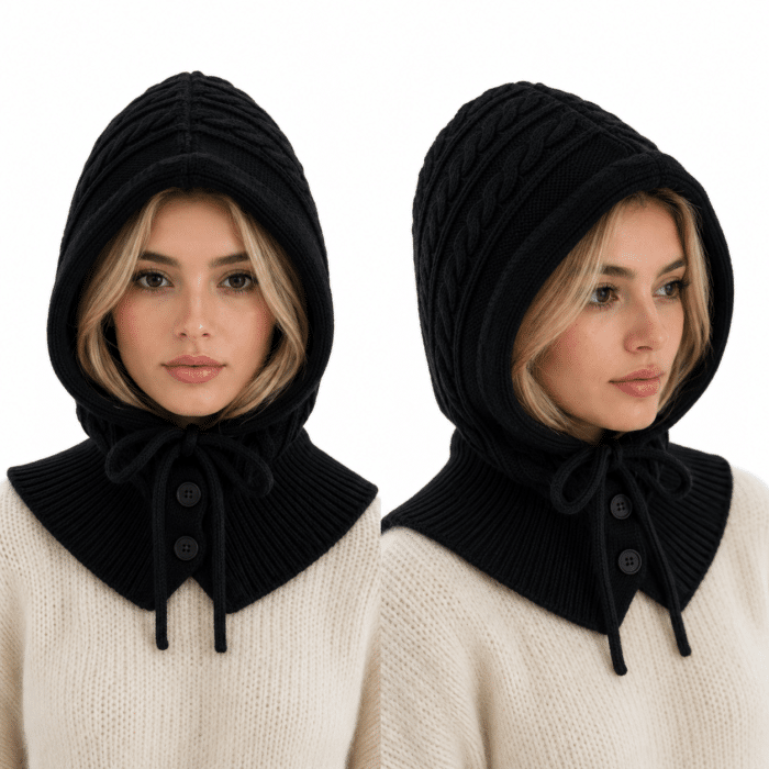 Cagoule Tricot Noire