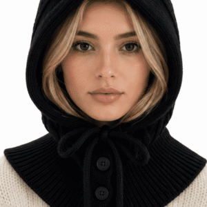 Cagoule Tricot Noire