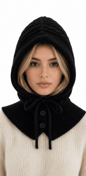 Cagoule Tricot Noire