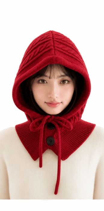 Cagoule Tricot Rouge