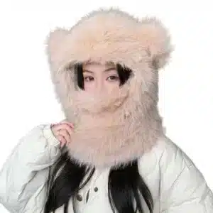 Cagoule Fourrure Rose