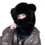 Cagoule Fourrure Noire