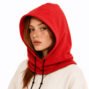 Cagoule Femme Coton Rouge