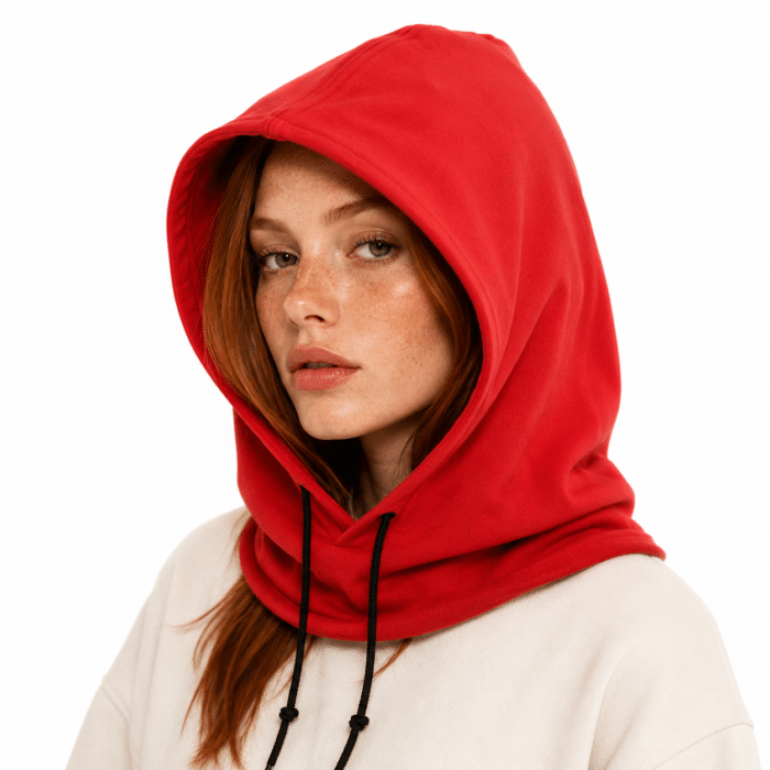 Cagoule Femme Coton Rouge
