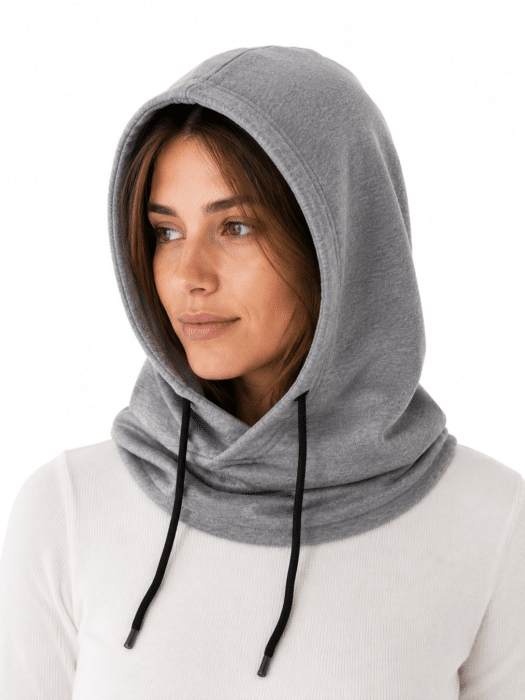 Cagoule Femme Coton Gris