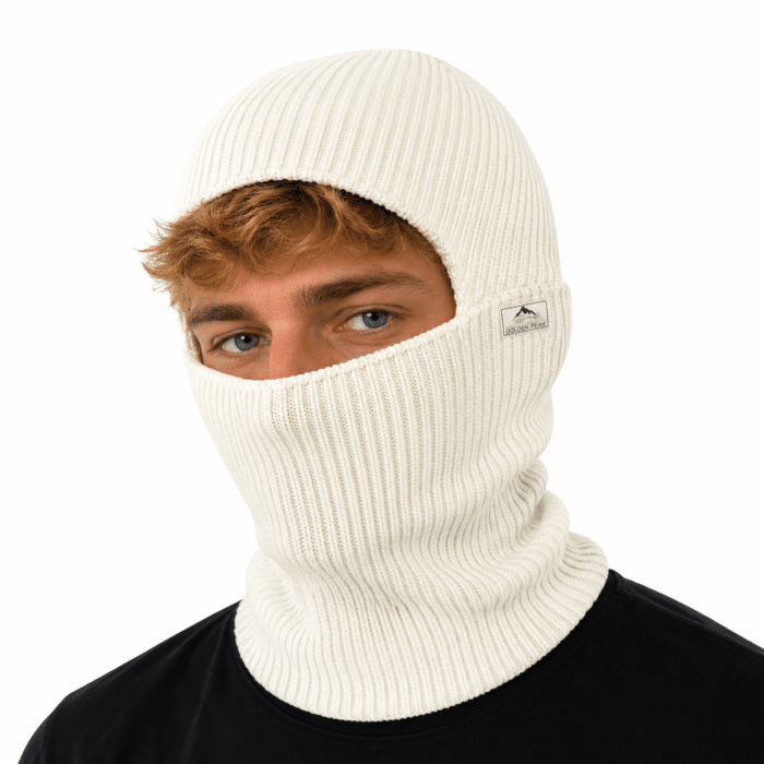 cagoule homme bonnet blanc