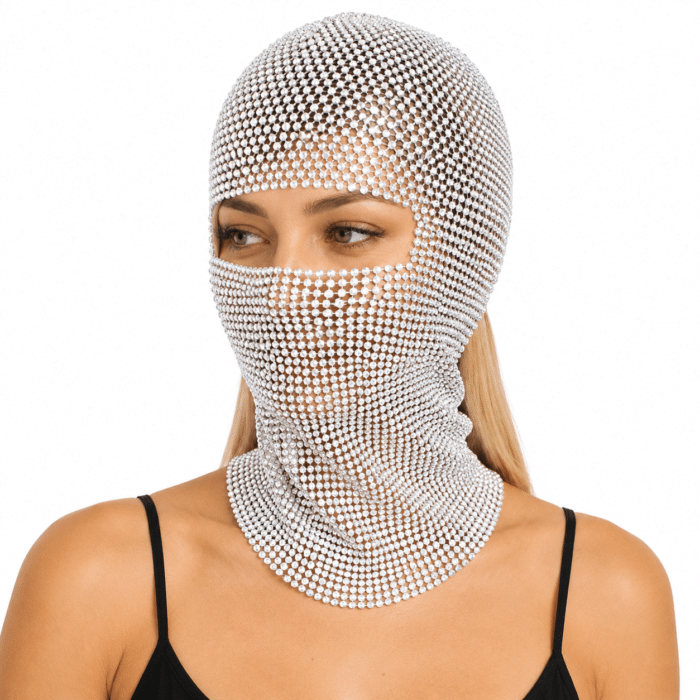 Cagoule Paillette Blanche