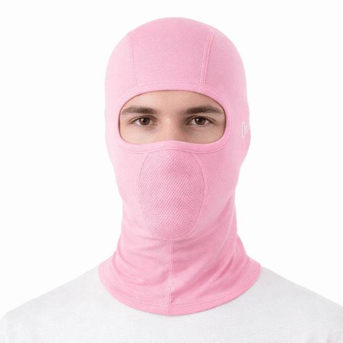 Cagoule Moto en Soie Rose