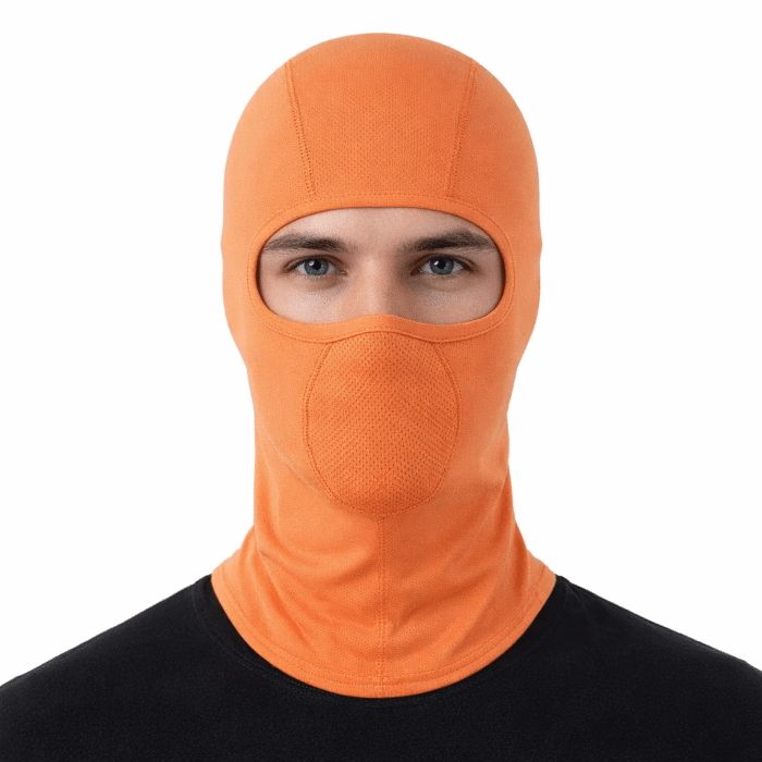 Cagoule Moto en Soie Orange