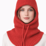Cagoule Maille Femme Rouge