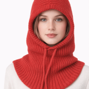 Cagoule Maille Femme Rouge
