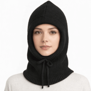 Cagoule Maille Femme Noire