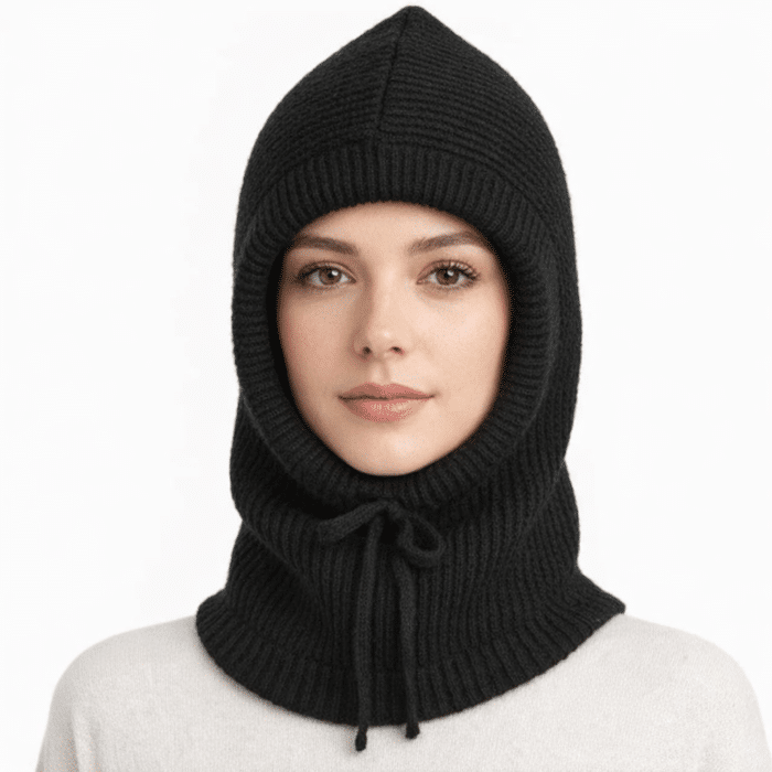 Cagoule Maille Femme Noire