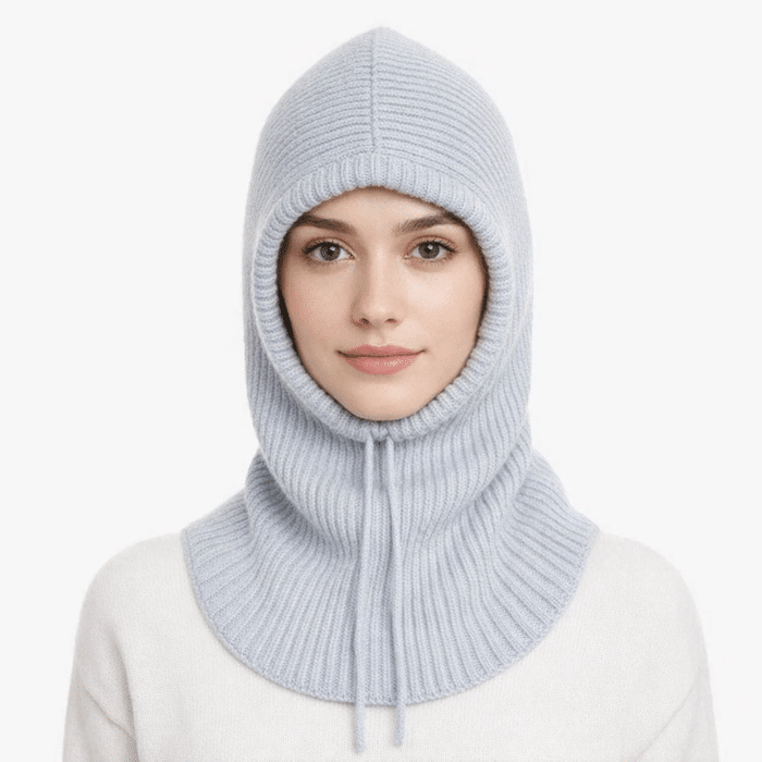 Cagoule Maille Femme Grise