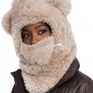 Cagoule Fourrure Beige