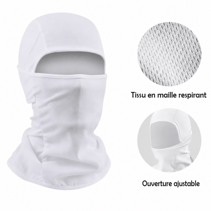cagoule equitation blanche