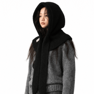 Cagoule Laine Noir​