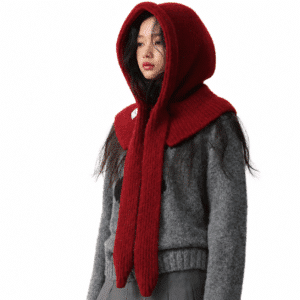 Cagoule Laine Rouge​